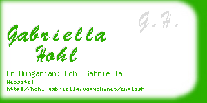 gabriella hohl business card